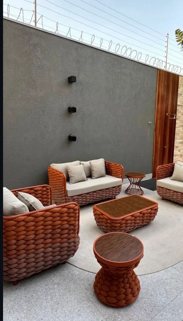 Conjunto sofá móveis área externa - Foto 2