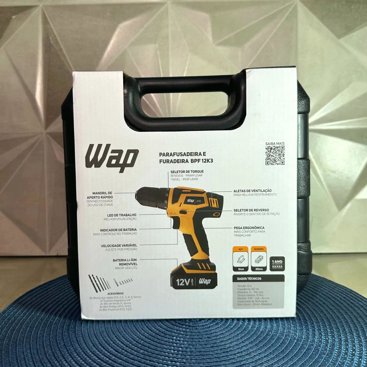 Parafusadeira e Furadeira WAP à Bateria - Foto 4