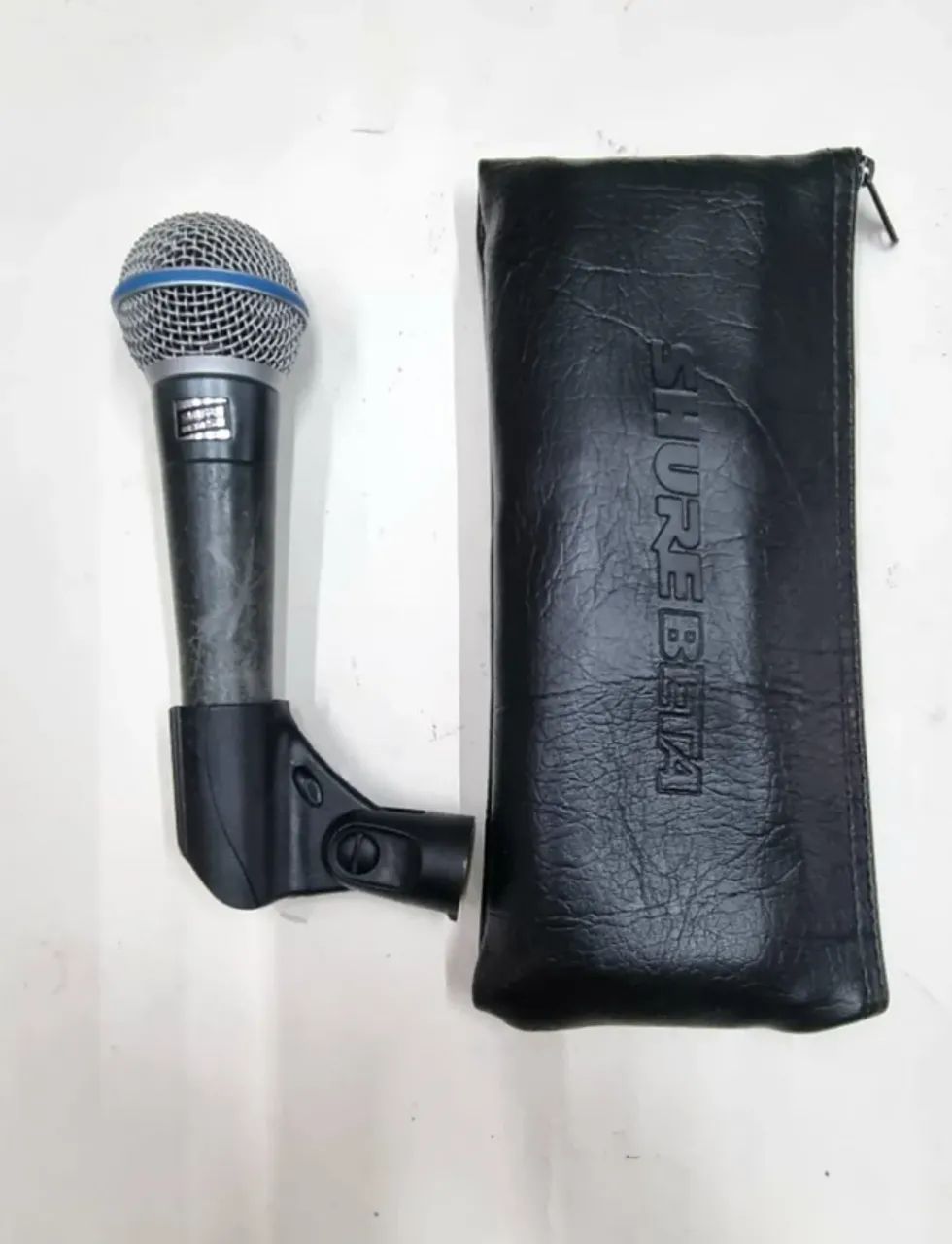 Microfone Shure Beta 58 C/ Bag e Cachimbo - Com Fio
