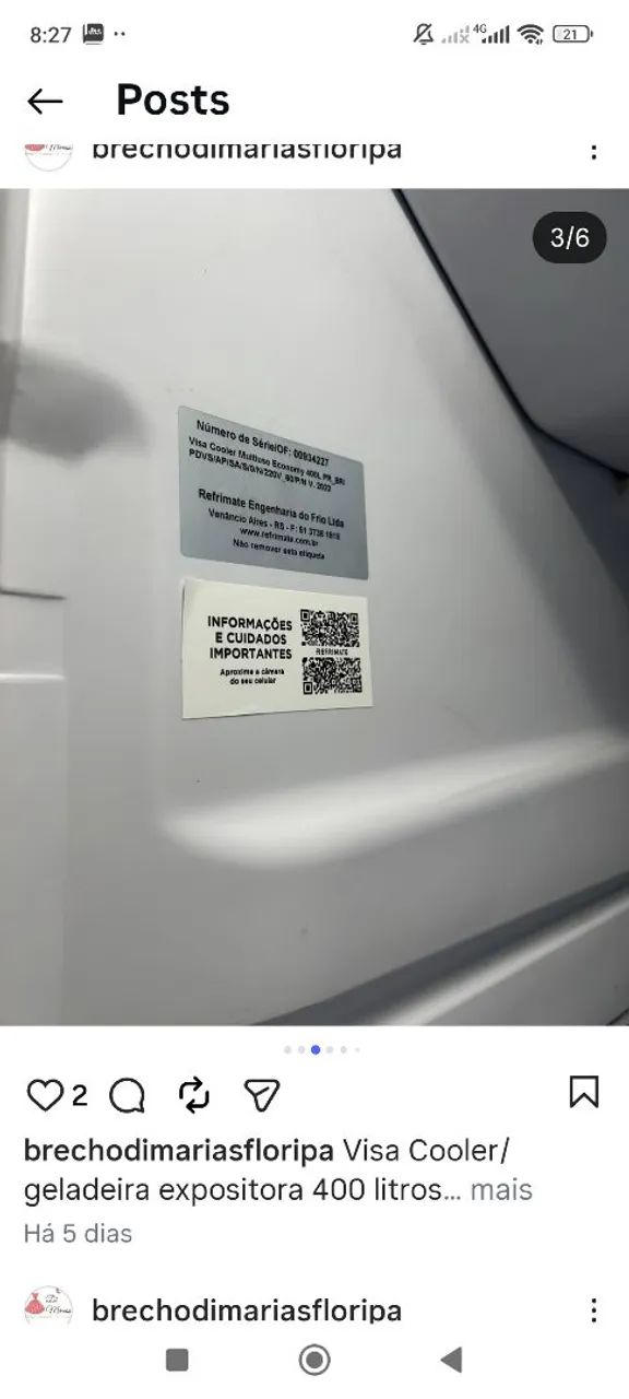 Vêndo geladeira expositora - Geladeiras e Freezers - Rio Tavares