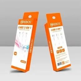 Cabo 3 em 1 Turbo Usb x Micro Usb / Tipo C / Lighting - 1 metro - Foto 4