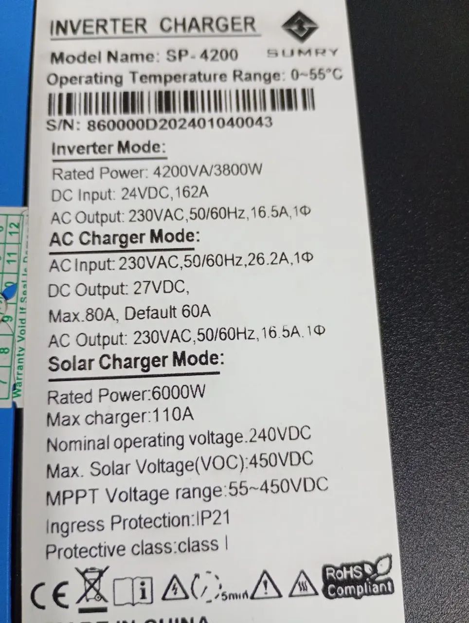Inversor Solar Hibrido Sumry SP 4200 - Foto 2