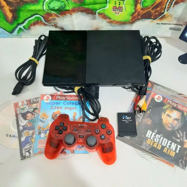 Playstation 2 com jogos ps2 matrix