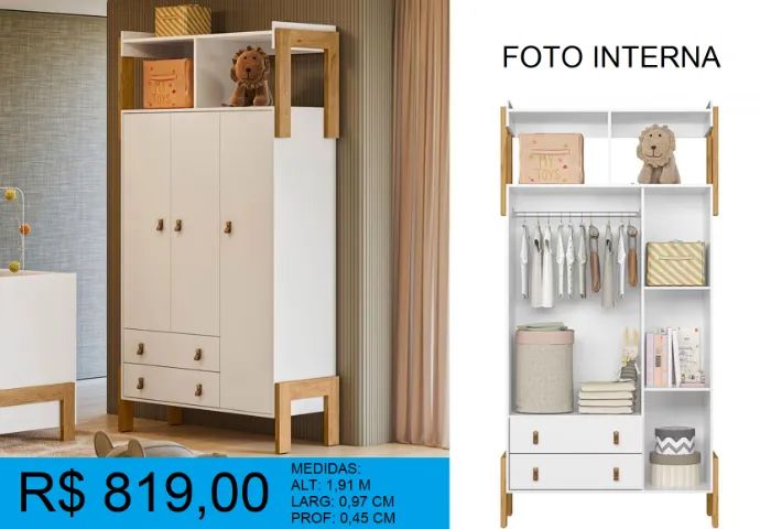 Guarda roupa infantil de otima qualidade - entrega gratis 