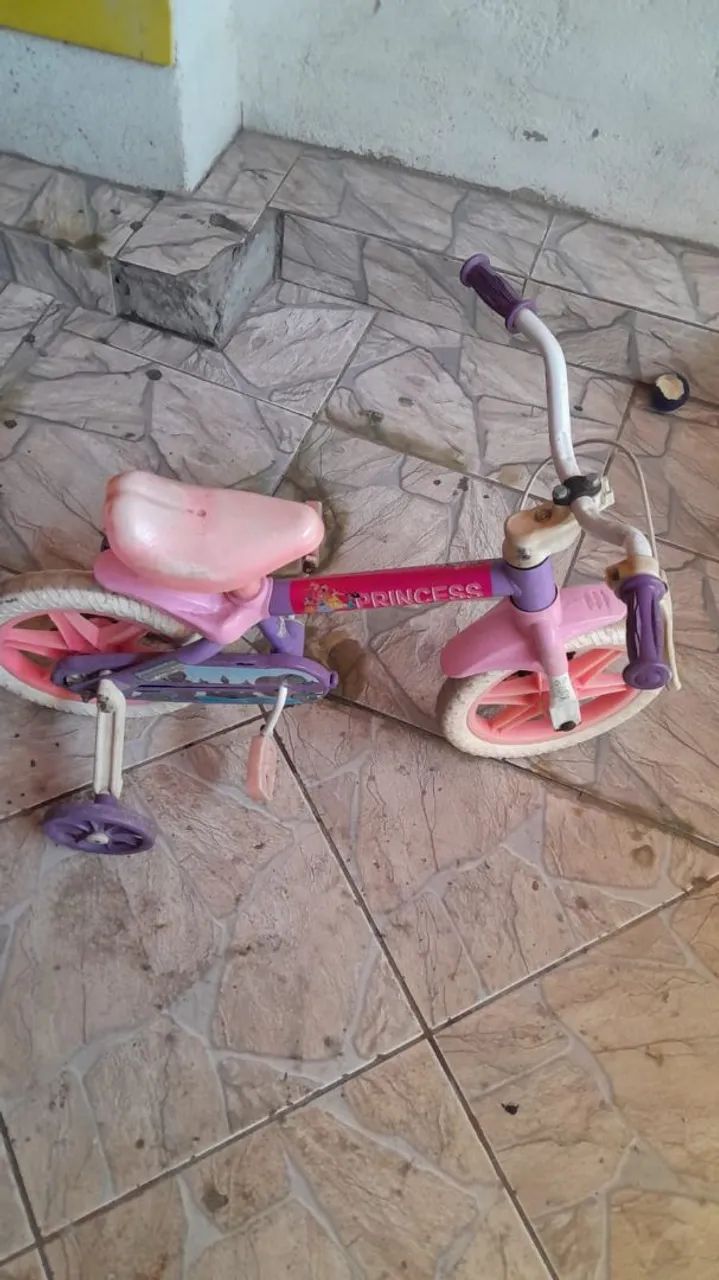 Bicicleta Infantil Princesa Rosa