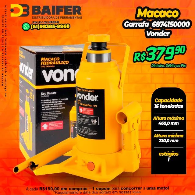 Macaco Garrafa 15 Toneladas Vonder