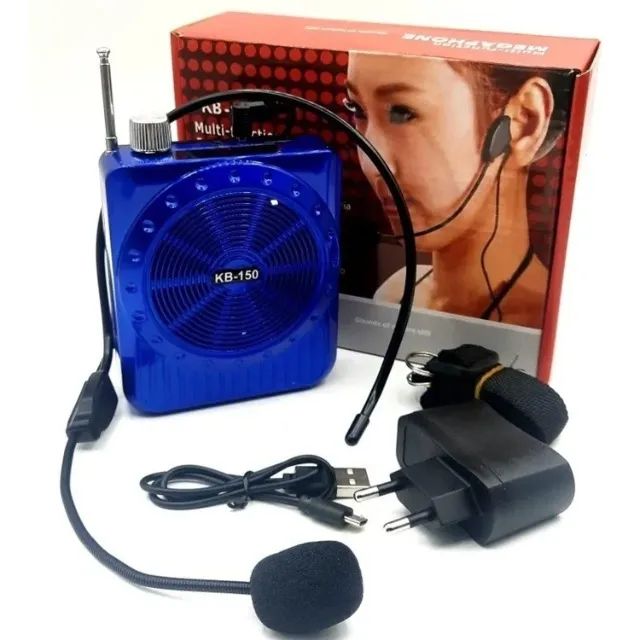 Megaphone Microfone Amplificador Voz Kb-150 Professor Rádio