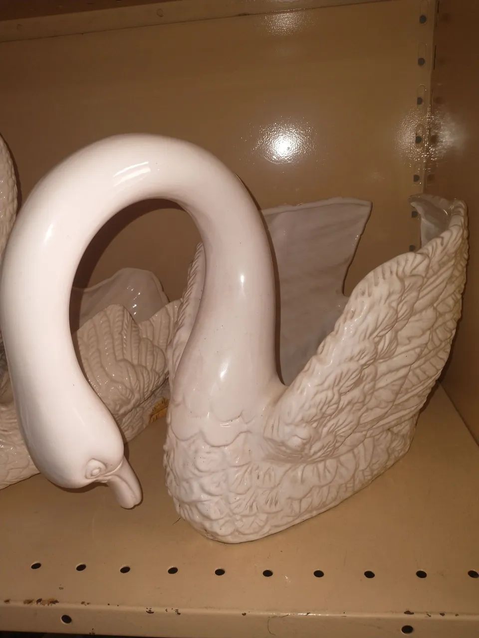 Cisnes Centro de Mesa Louça Antigos  - Foto 5