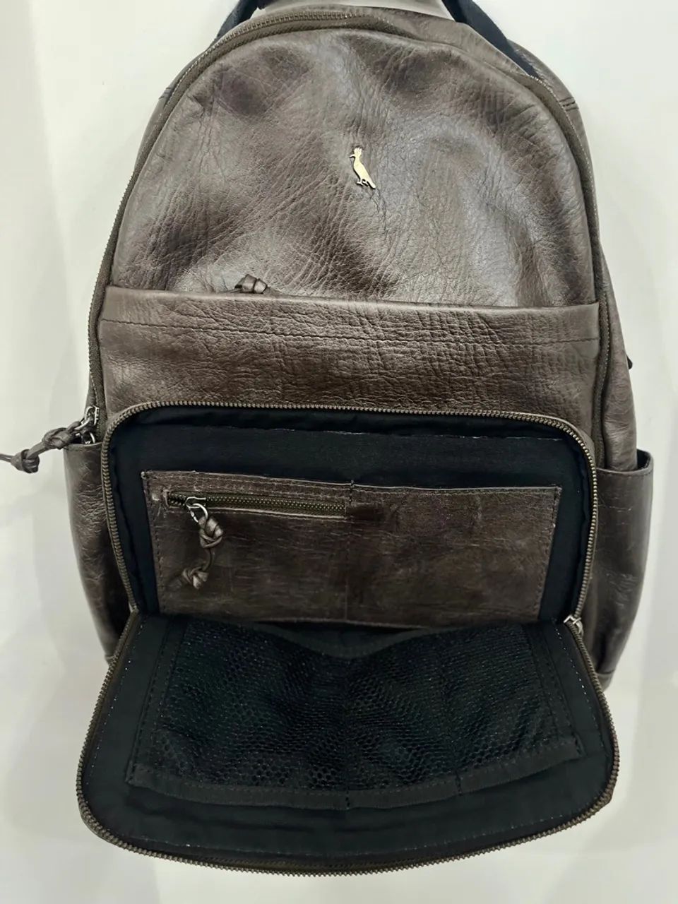 Mochila de Couro Reserva Marrom - Foto 4