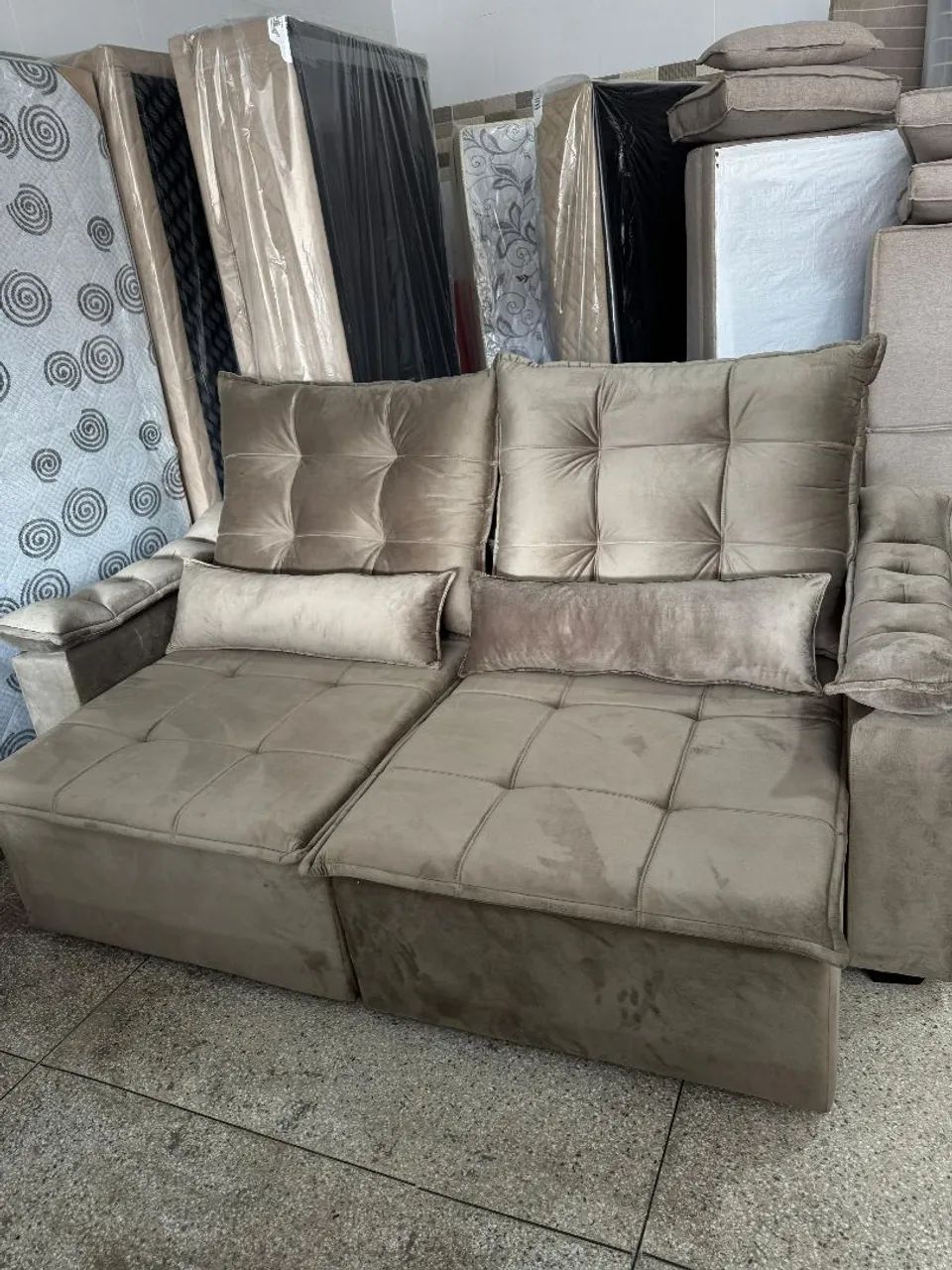 Sofá Retrátil e Reclinável Luxo 2,20 metros - Foto 2