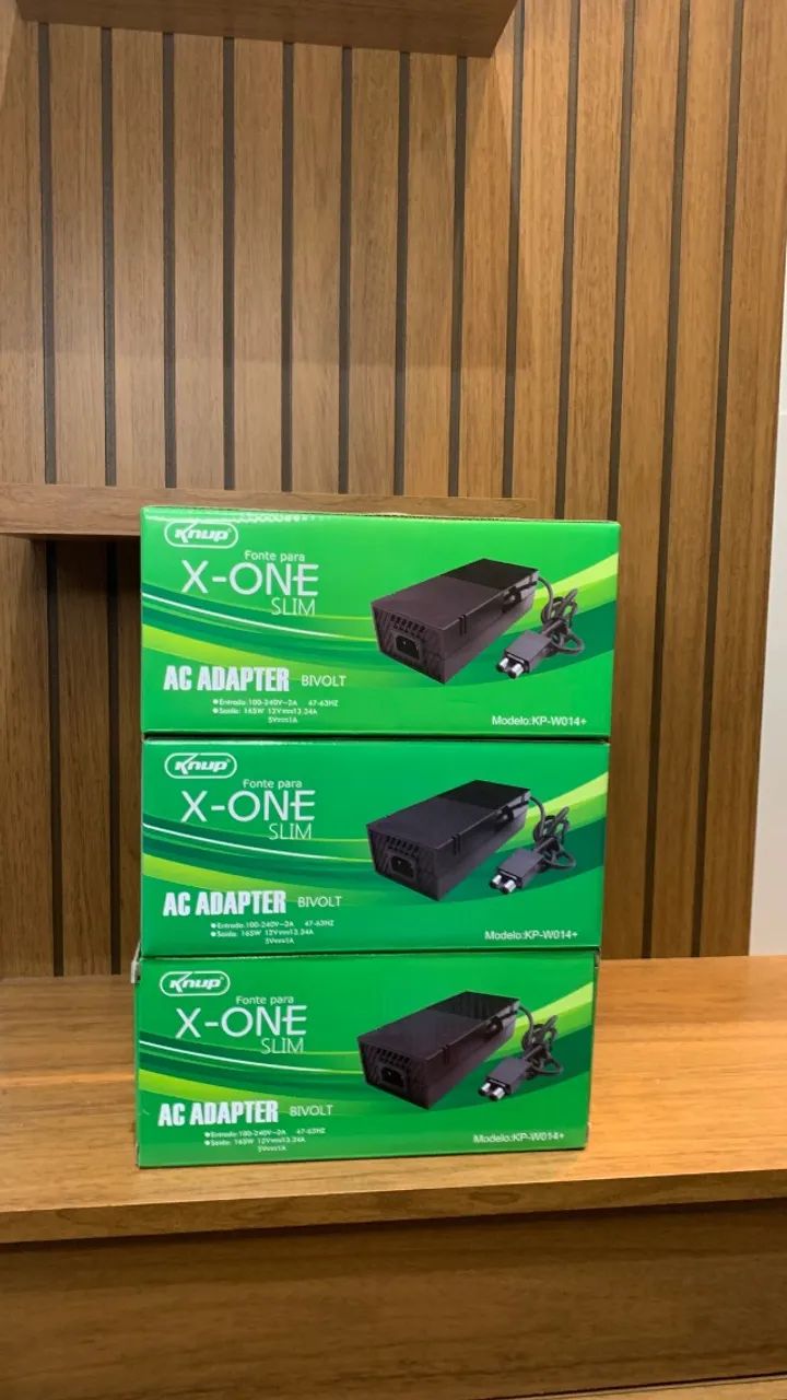 Fonte Xbox One Fat e Slim 2 Pinos Bivolt 110/220v 