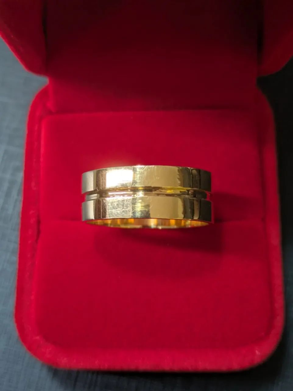 Aliança de ouro 18k modelo escrava (11g) - Foto 3