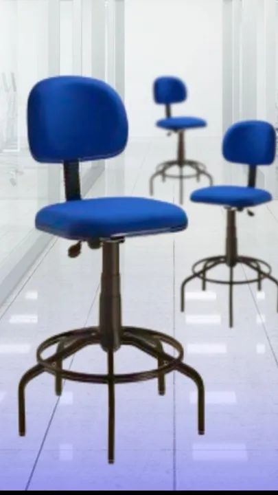 CADEIRAS ALTA TIPO CAIXA EM COURO PRETO IMEDIATAS * - Foto 2
