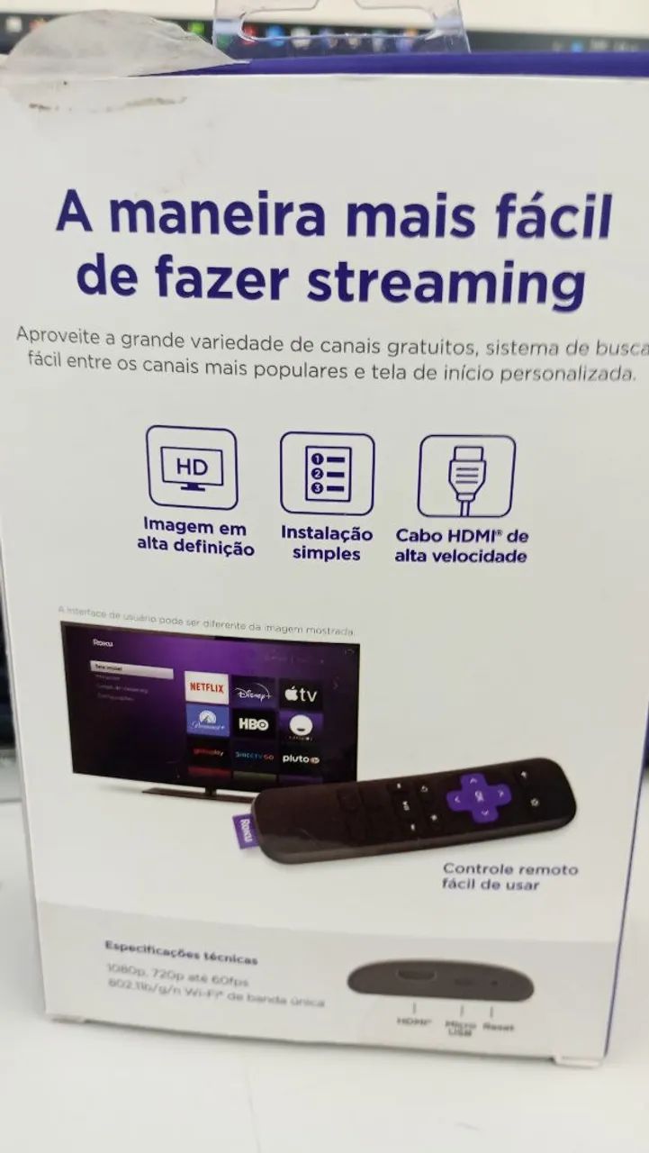Roku express com 2 meses de streaming gratis!  - Foto 2