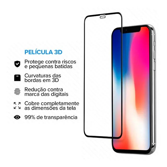 Película para iPhone 11 e XR Vidro Temperado + Brinde Película da Câmera - Foto 5