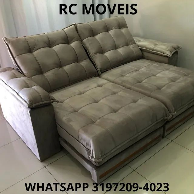 Sofá Retrátil Barcelona Euro Pillow 30cm - Conforto e Sofisticação