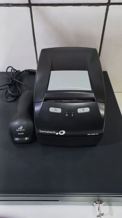 Impressora de cupom fiscal gaveta de dinheiro  leitor ótico para caixa de loja