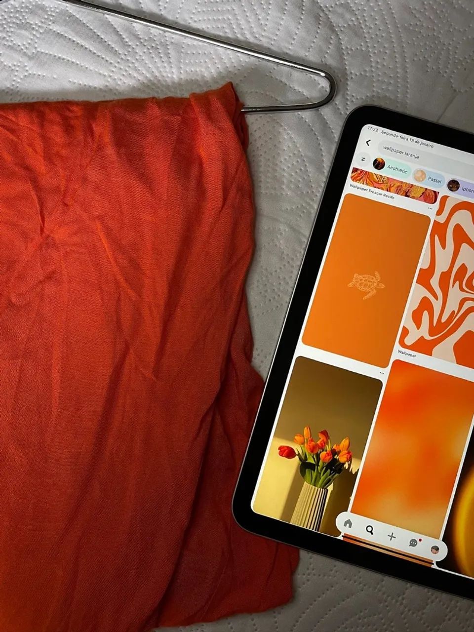 Calça laranja 