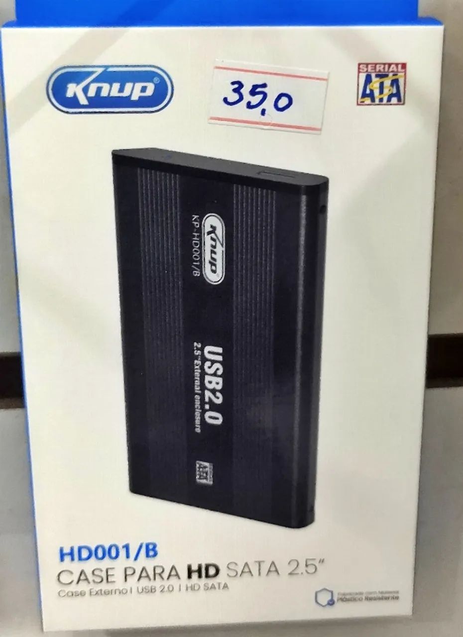 Case Para Hd Externo Sata 2,5 Usb 2.0 Metal Slim 