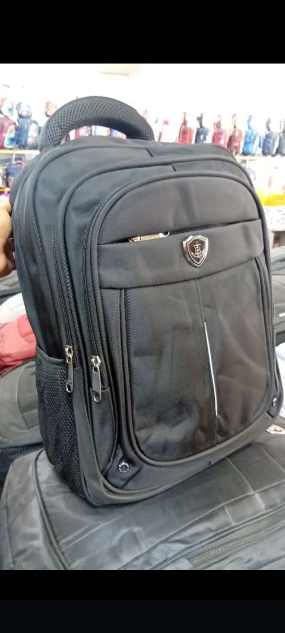 Mochila Escolar Reforçada - Azul ou Preta - Foto 4