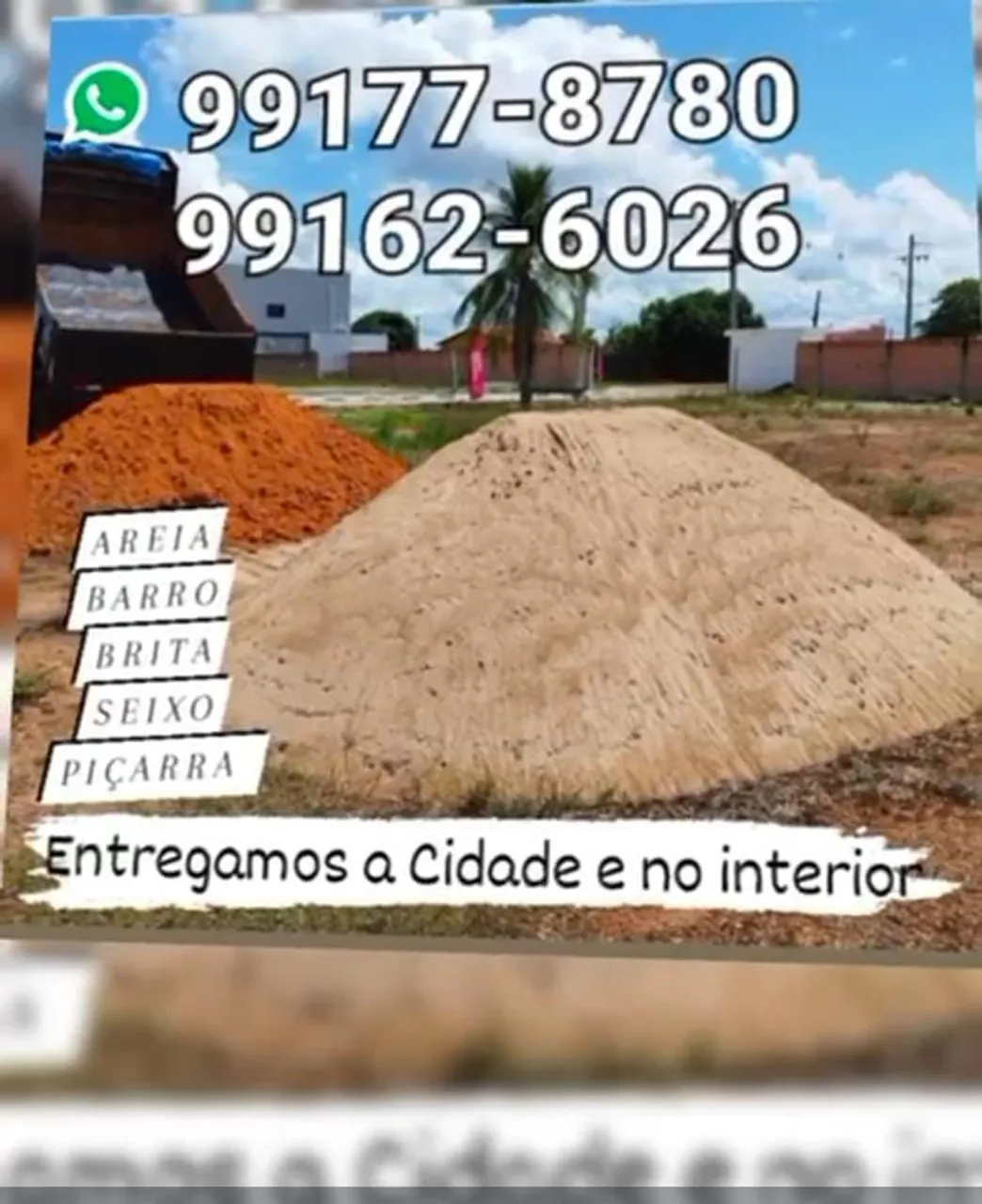 Areia, Barro, Brita, Seixo e Picarra