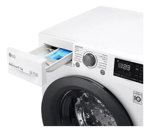 Lava E Seca Smart Lg 11kg Branca Vc5 Cv3011wg4a 220v C/ Nfe Branco - Foto 3