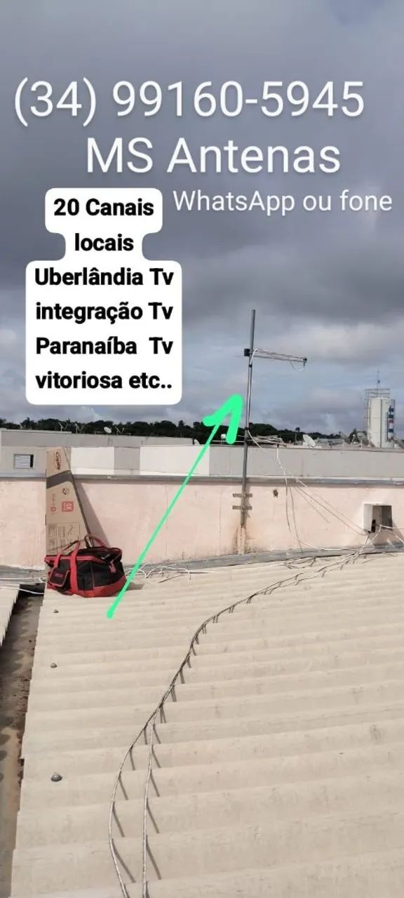 Antena Digital para TV -UHF digital externa