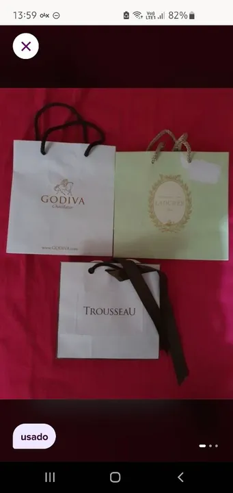 Sacolas marcas importadas 