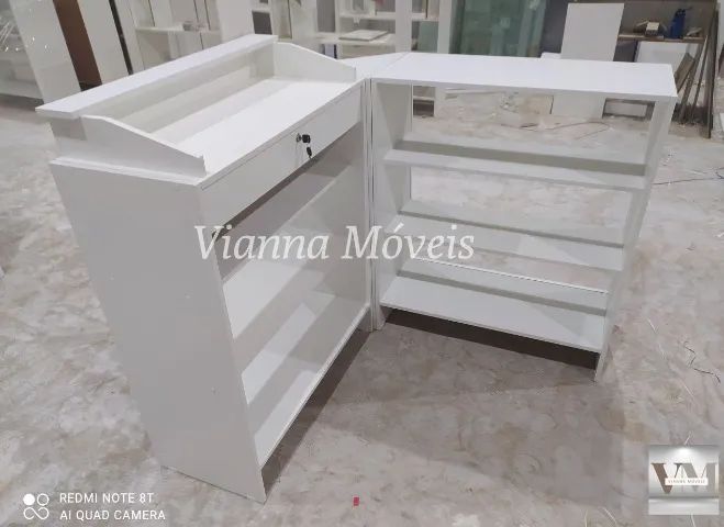 Balcão Caixa Vitrine em L + Balcão Vitrine - Foto 2