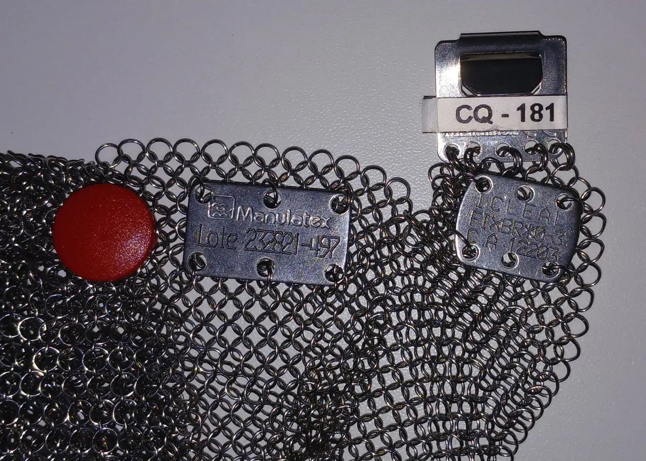 Luva de malha de aço tamanho: M - Foto 5