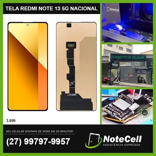 Tela/Display P/ Redmi Note 13 5G Original Amoled Nacional - Instalação em 30 min!! 