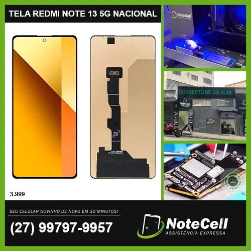 Tela/Display P/ Redmi Note 13 5G Original Amoled Nacional - Instalação em 30 min!!