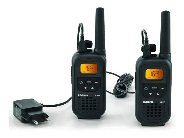 Radio comunicador RC 4002 Intelbras 26 canais alcance até 20km preto