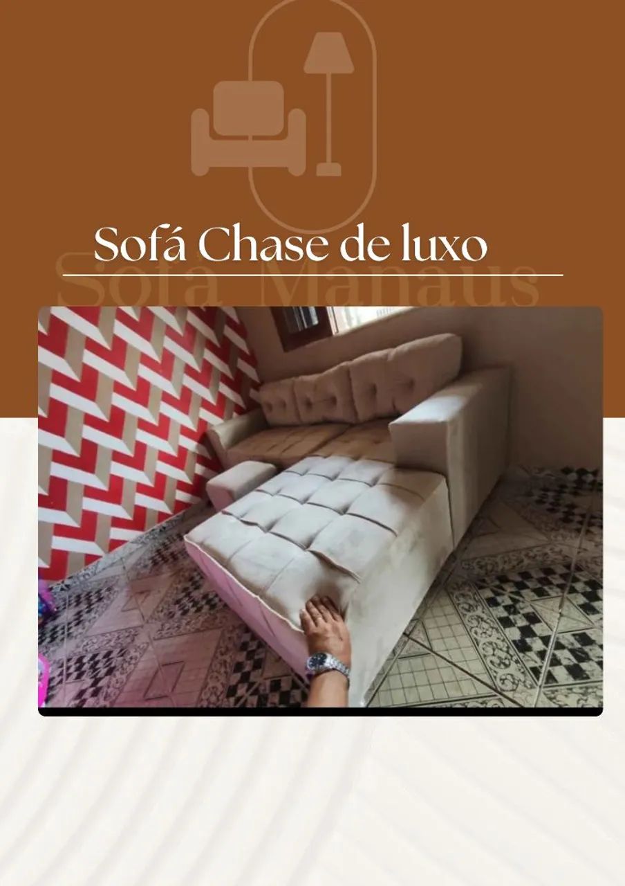 Sofá de canto com chaise 750$ - Manaus  - Foto 2