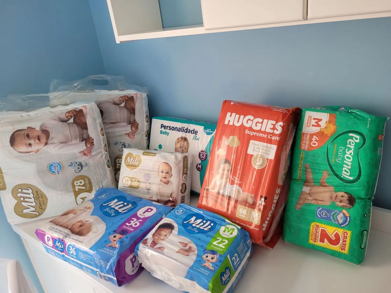 Fraldas M para pegar hoje