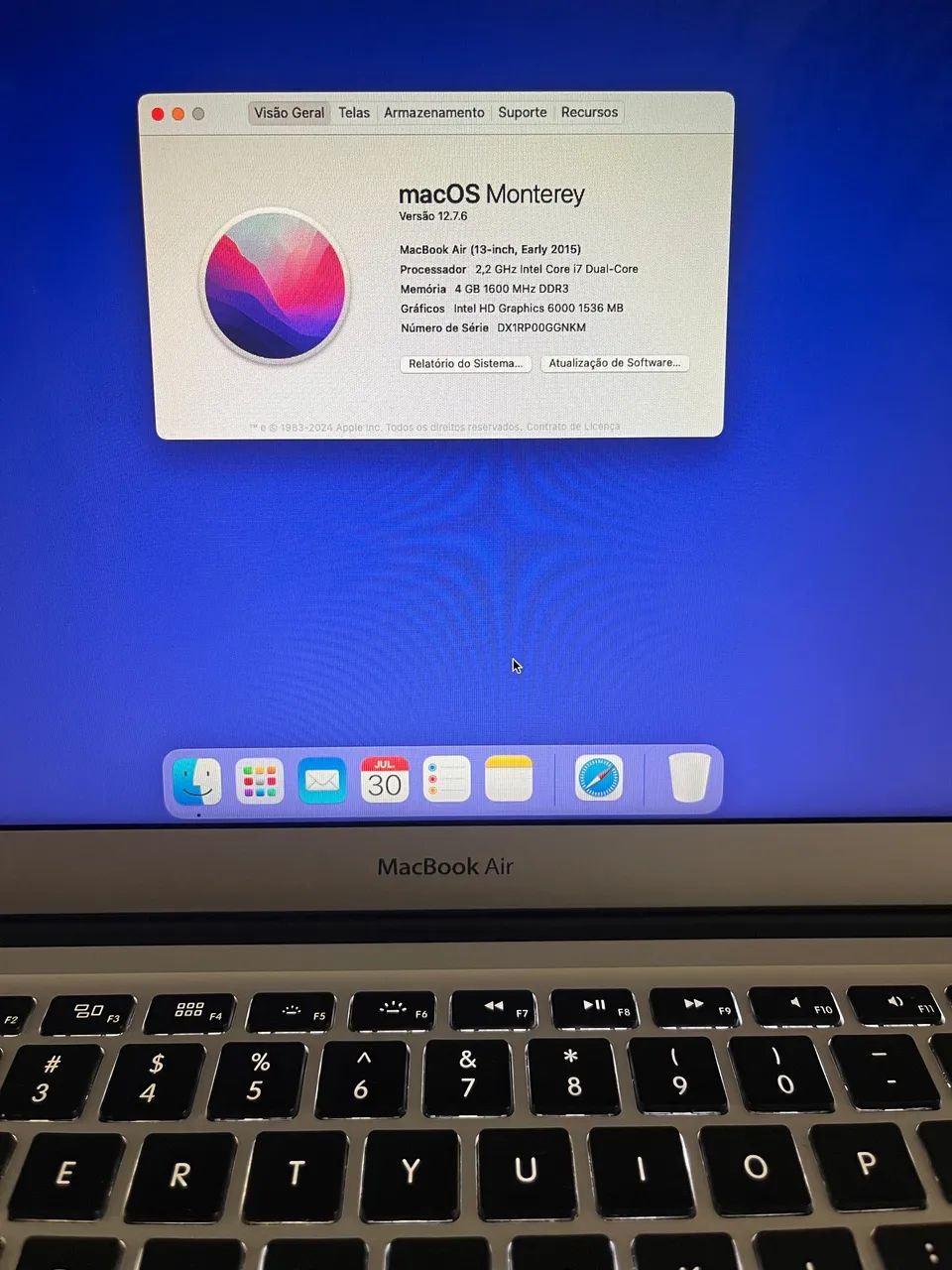 MacBook Air 13? i7 | 128 GB SSD | Caixa + Carregador Originais