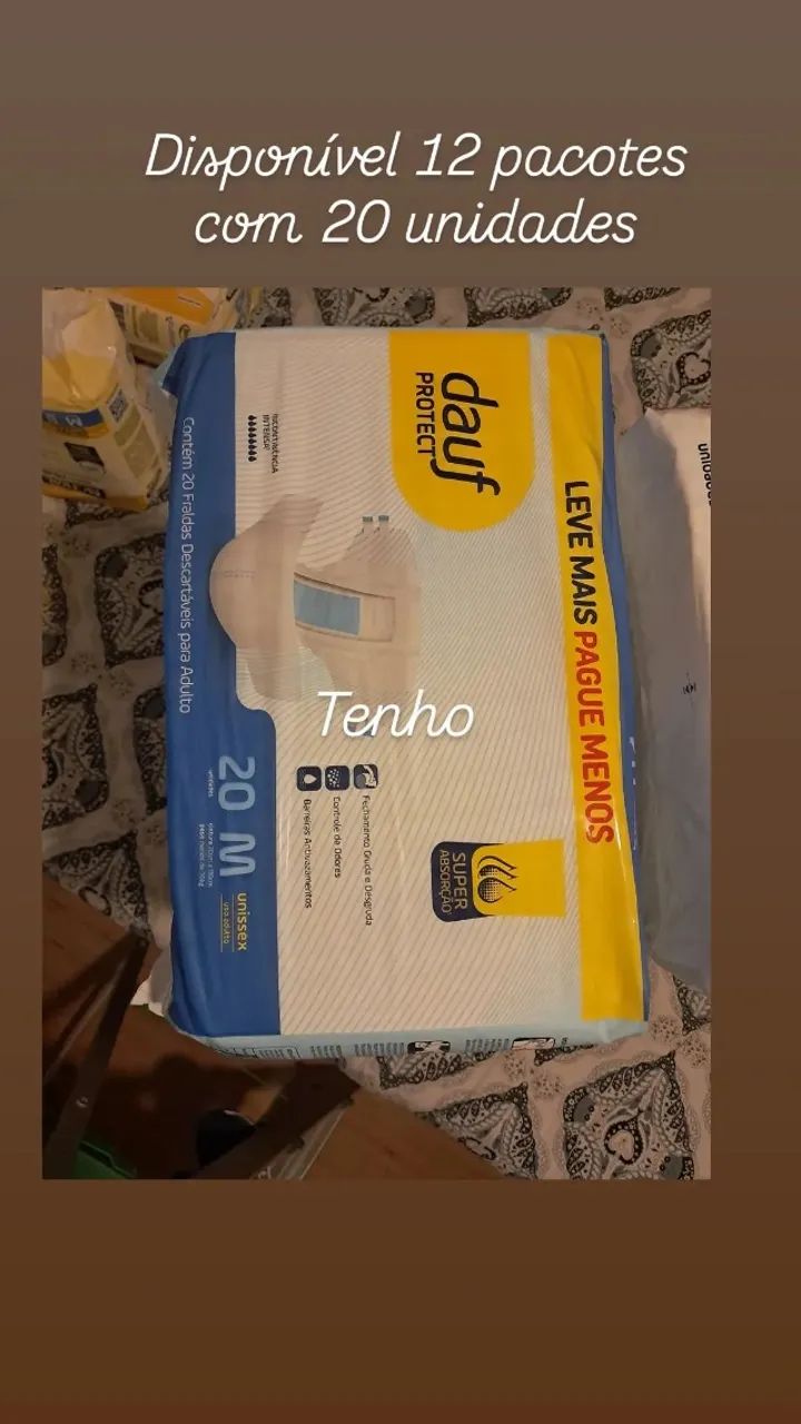 Fralda geriátrica descartável 