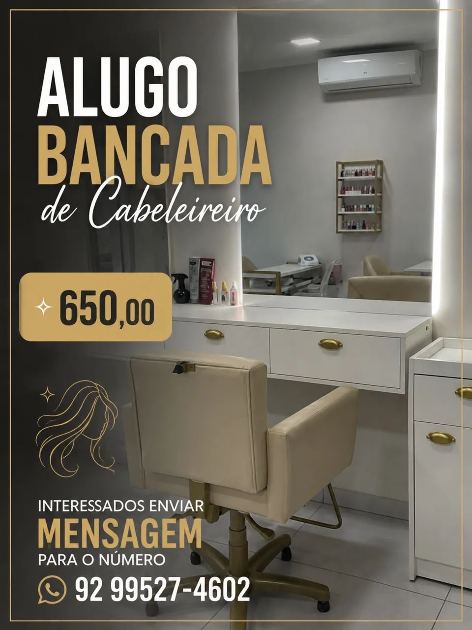 Alugo bancada de cabeleireiro(a)