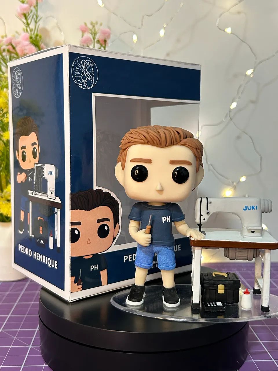 Boneco funko pop personalizado com caixa e adesivos