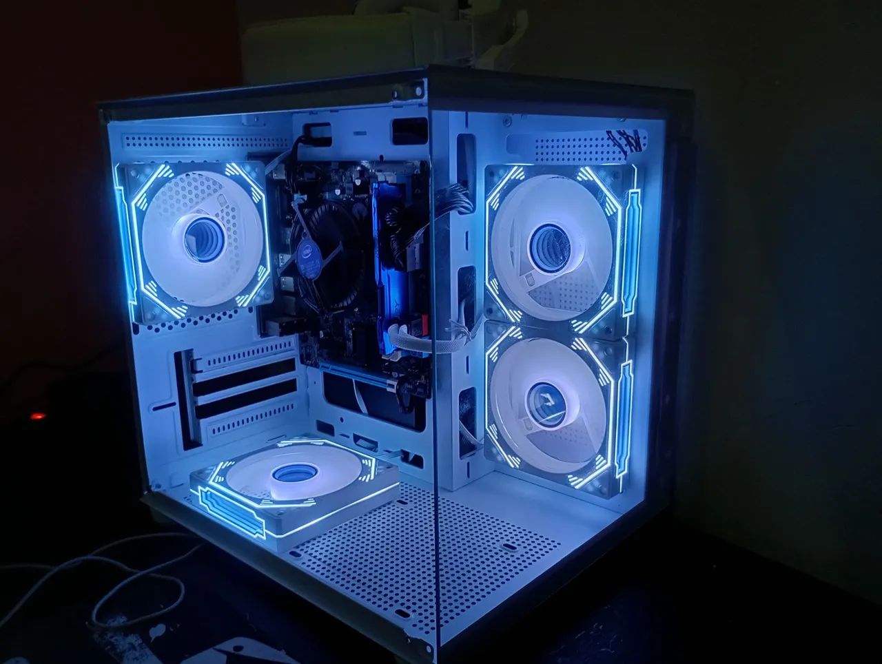 Gabinete Hayom GB 1797 Branco + 4 Fans - Foto 3