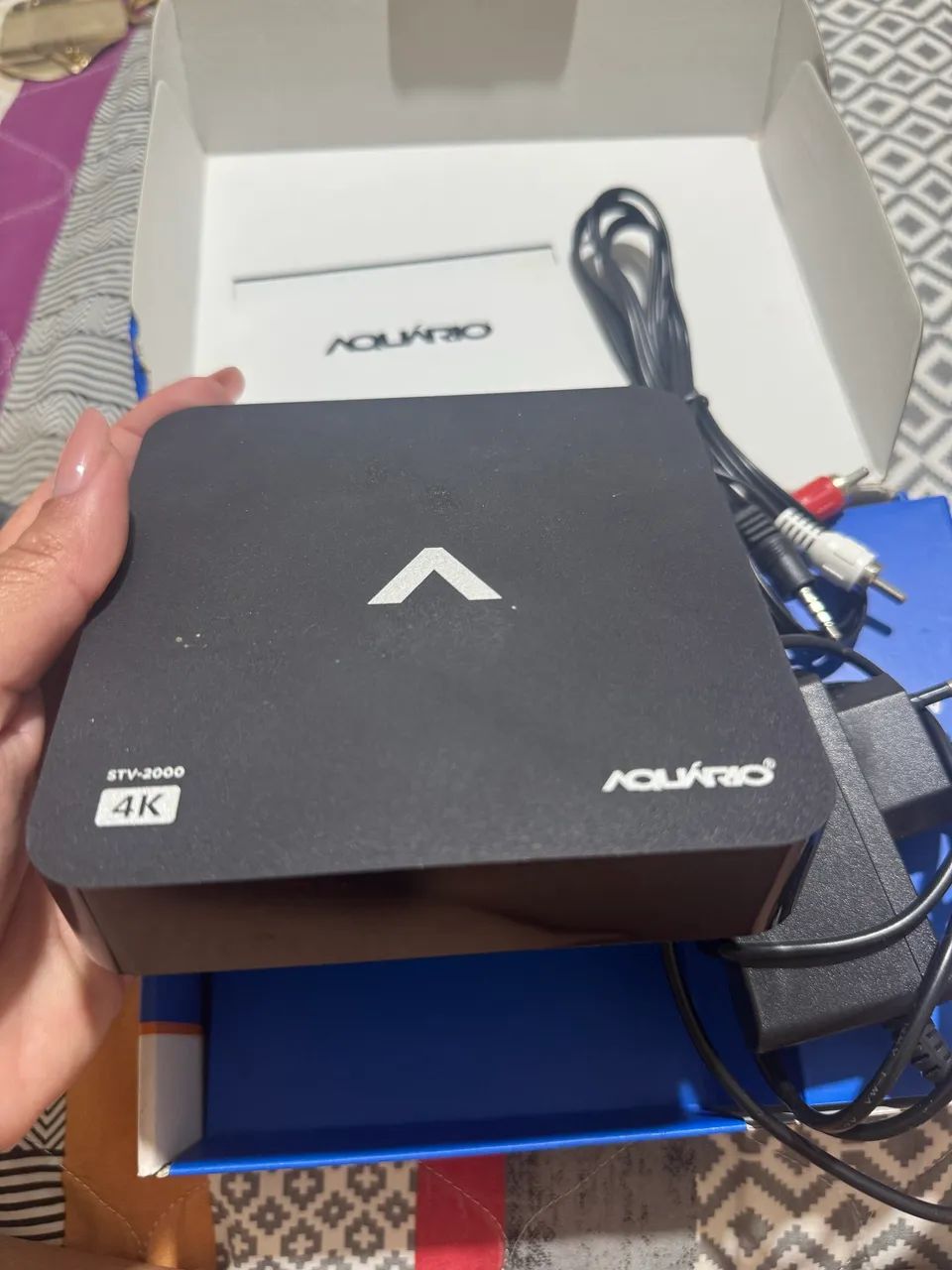 Smart TV Box Aquário STV-2000 4K Completa com Caixa e Controle
