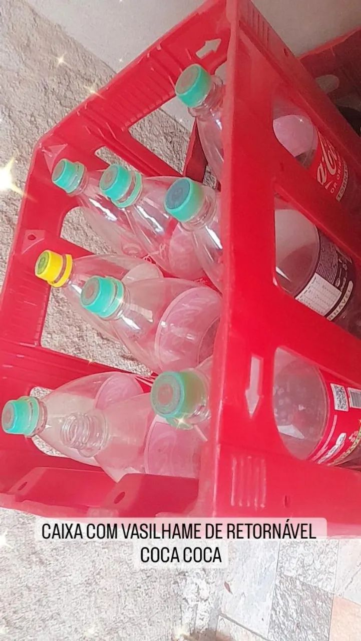 caica pvc completa retornável coca cola dois litros  - Foto 2