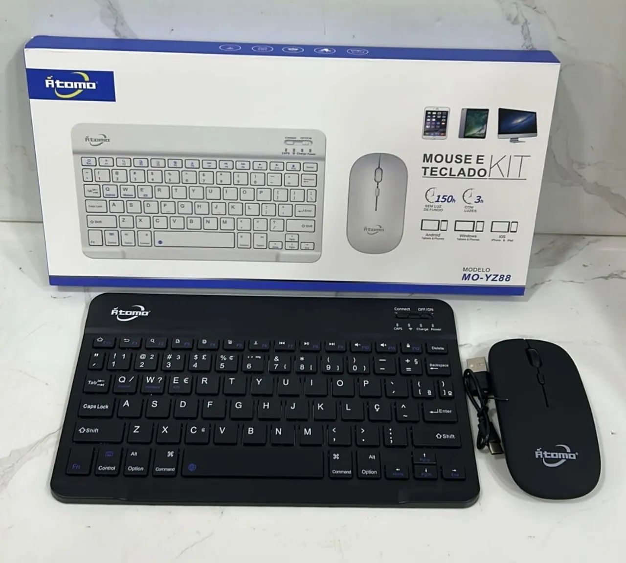 Kit teclado e mouse sem fio