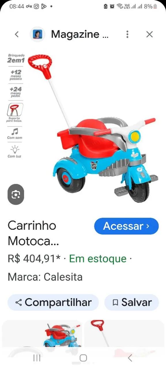 Motoca Triciclo infantil  - Foto 4