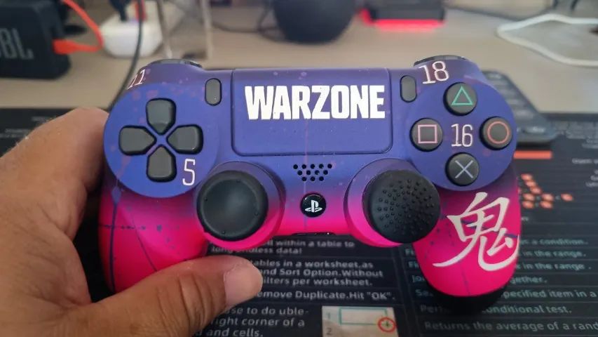 Controle PS4 Personalizado Warzone com 2 Paddle.