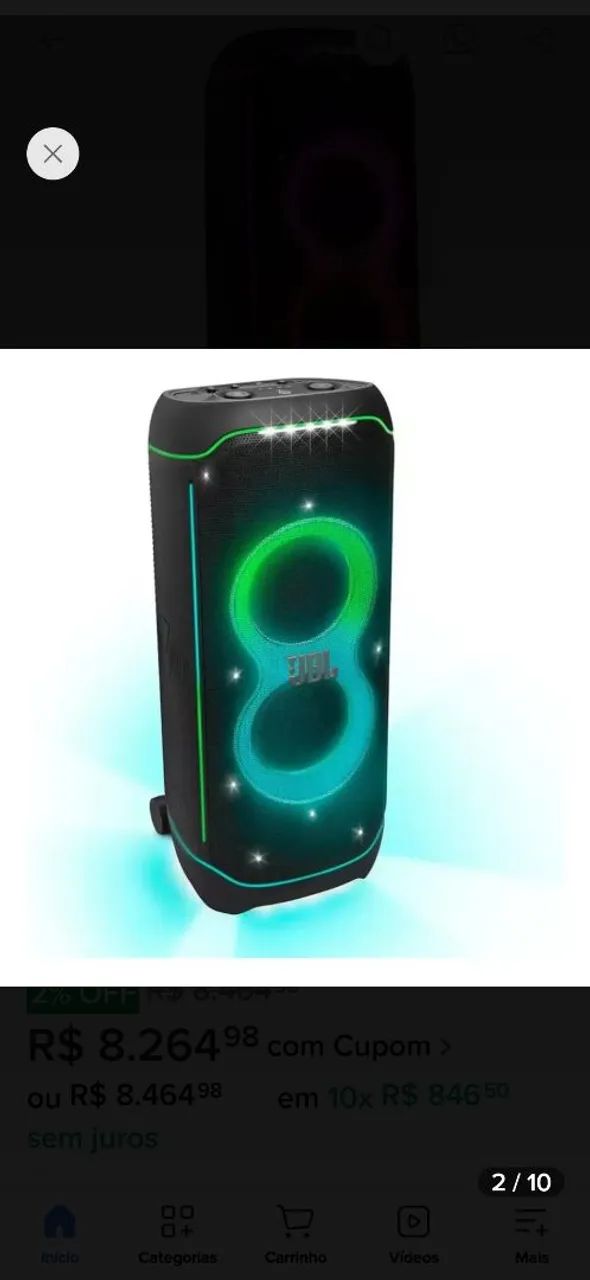 2 caixas de som JBL PartyBox ultimate  - Foto 2