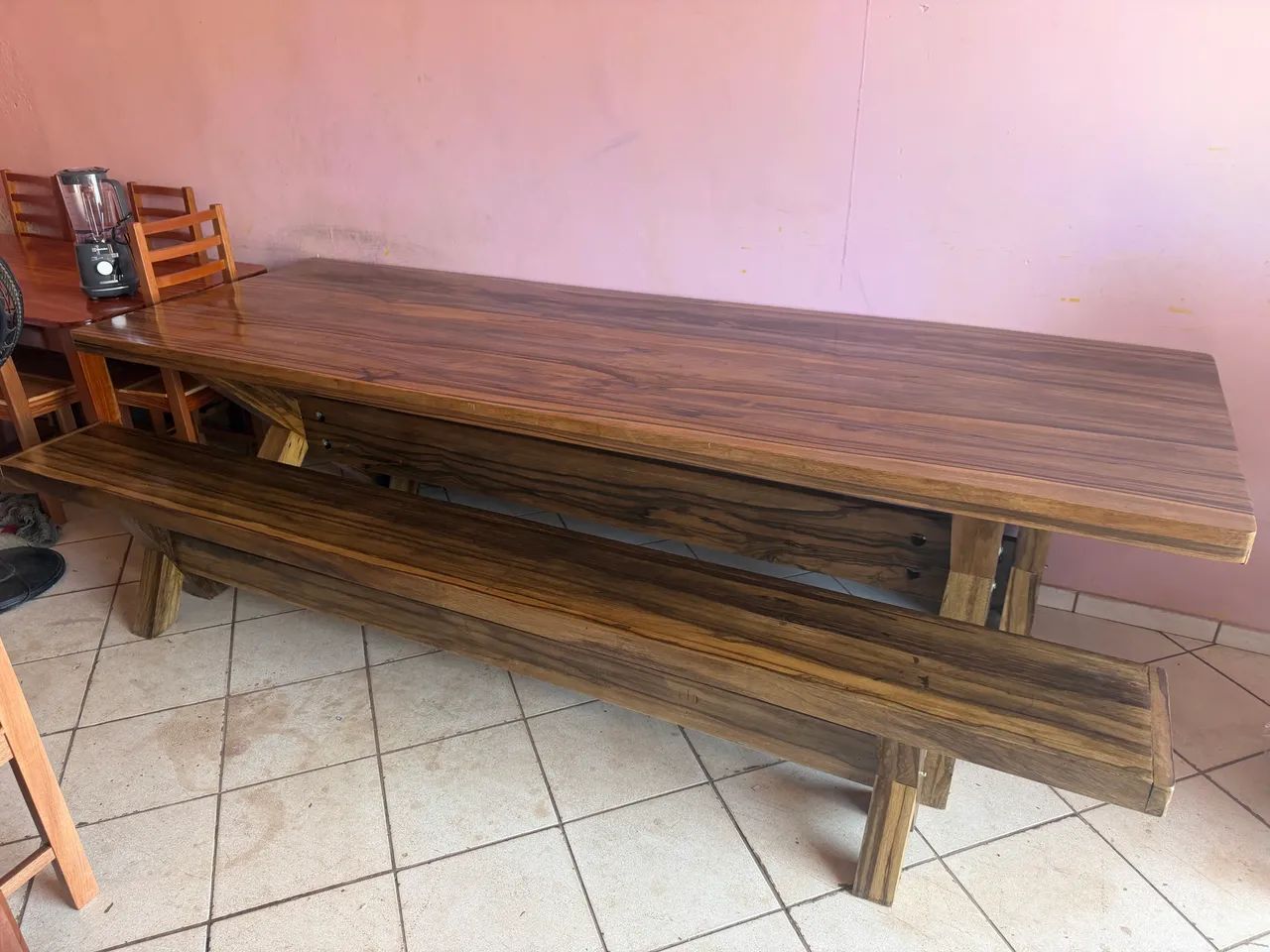 Mesa com dois bancos 3.00 de comprimento nova - Foto 3
