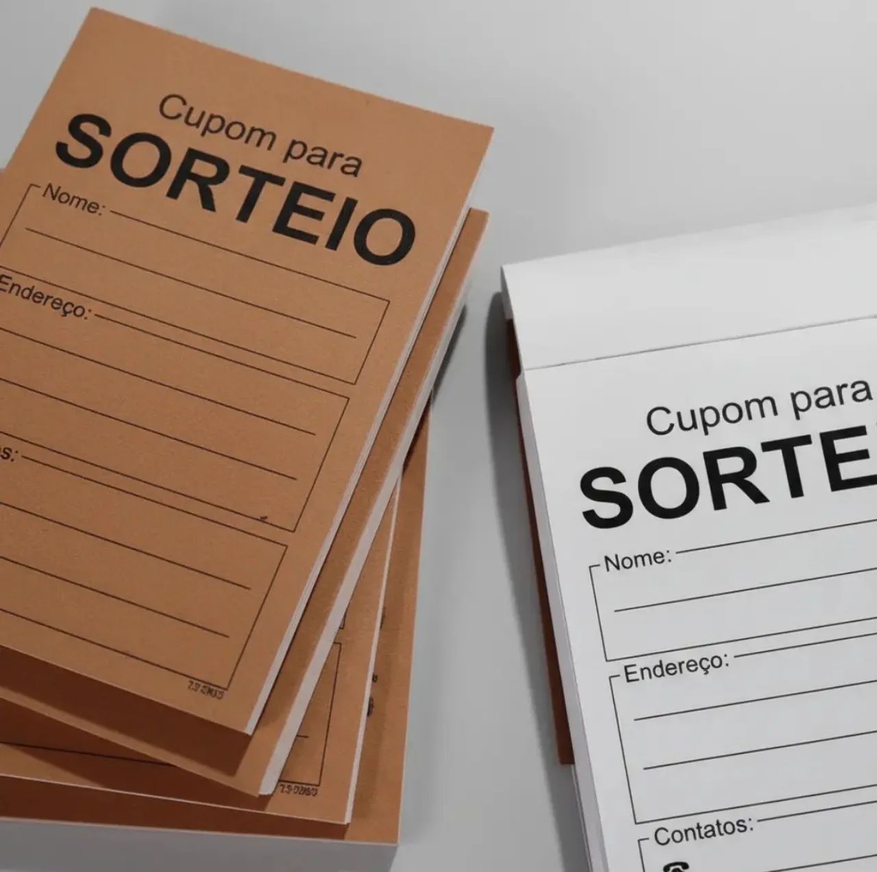 Cupom para sorteio 5 blocos com 100 folhas - Foto 2