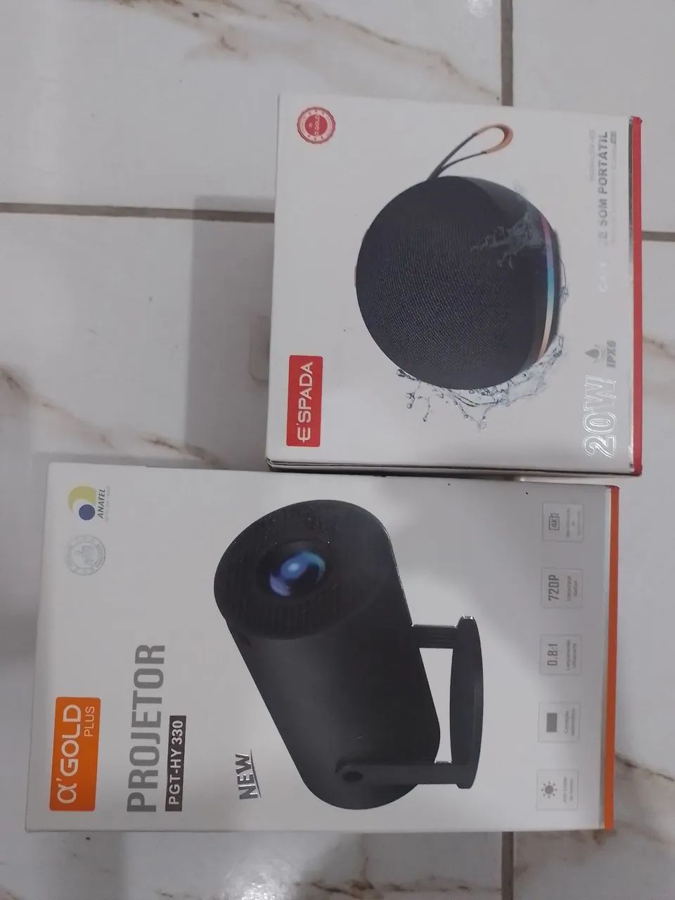 Projetor e cx som