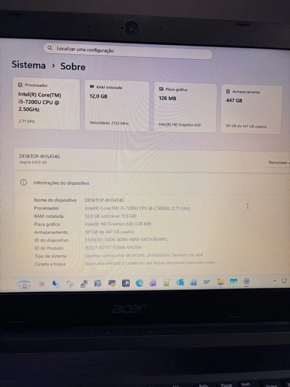 Notebook Acer Aspire v15 i5 12GB SSD 512 - Foto 4